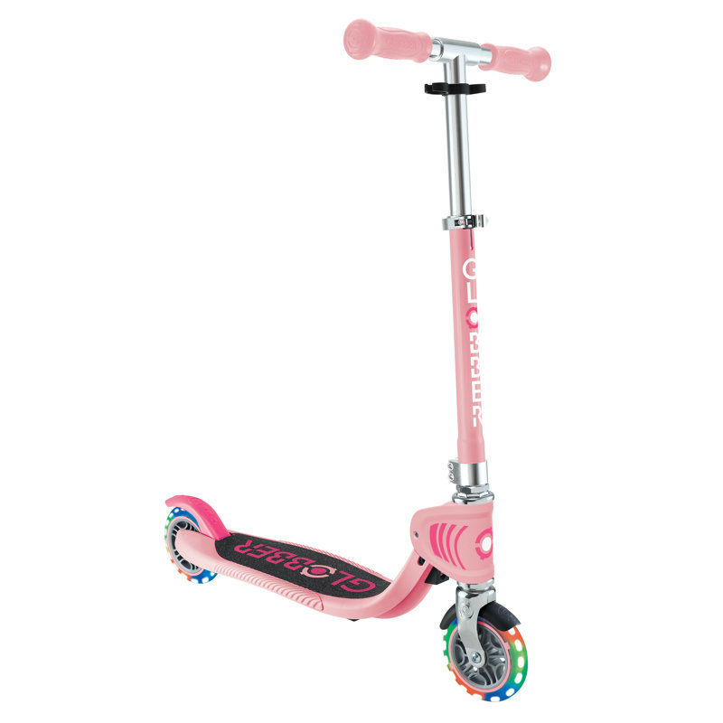 Globber Flow Foldable Junior 2 Wheel Scooter, Pink