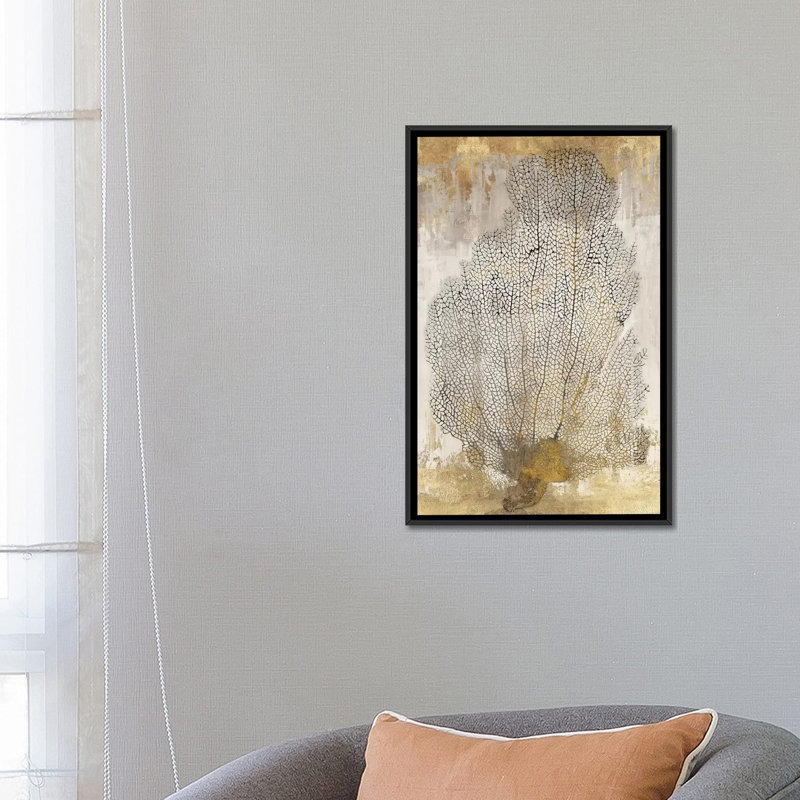 « corail splendor ii », impression sur toile, H 60 po x l 40po x P 1,5 po, Toile avec cadre noir, Pas de tapis
