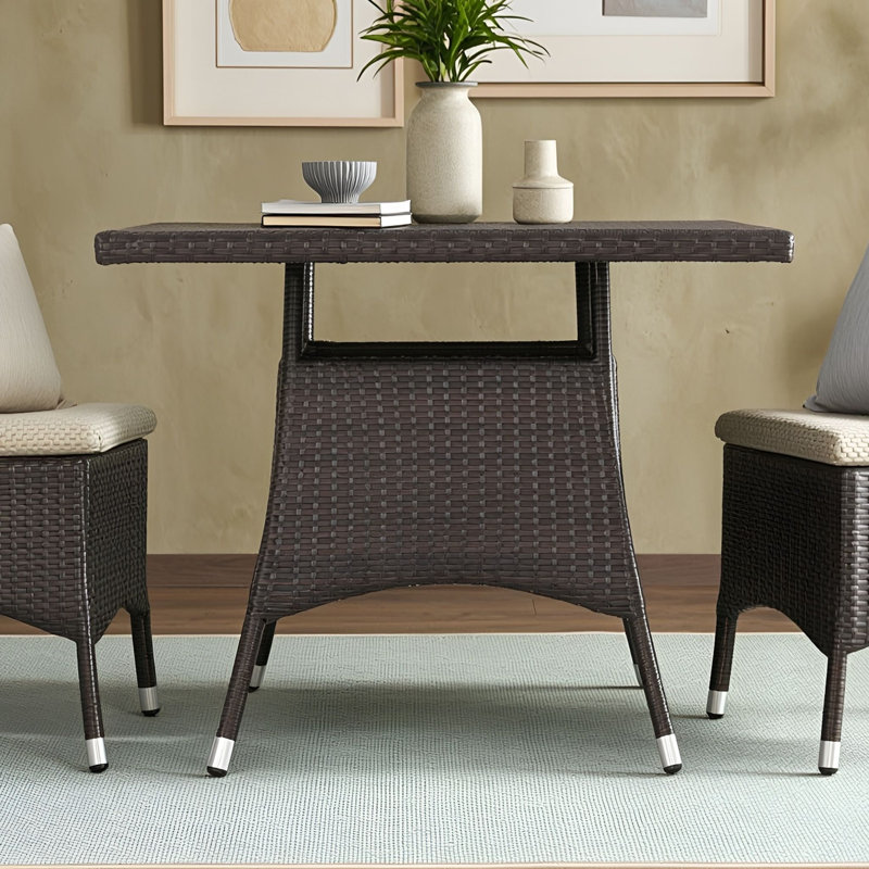 Wicker Dining Table with Desktop