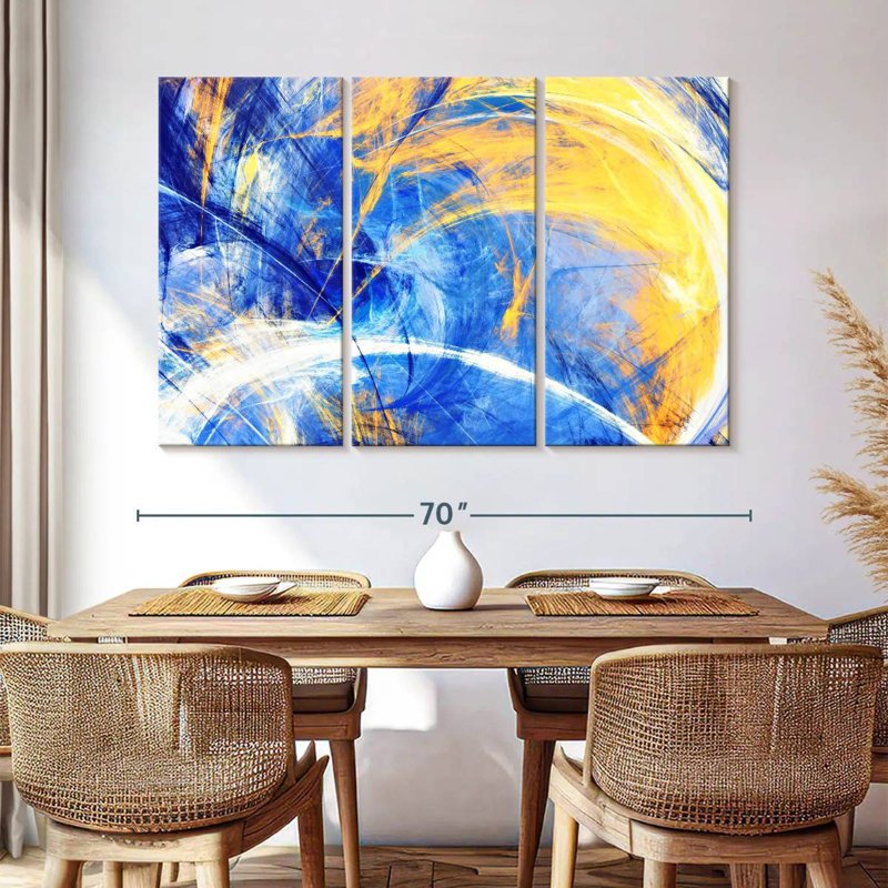 Avery Sunny Abstract Texture, 42" H x 65" W
