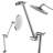 Shower Head Extension Arm Extender 16 in Adjustable Angle Height G1/2 Universal