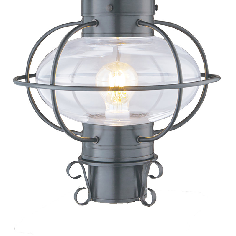 Lampadaire d'extérieur classique 1 lumière de 18,75 po de hauteur - Bronze industriel
