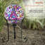 Globe solaire H 12 "avec motif de paon en mosaïque-634476788