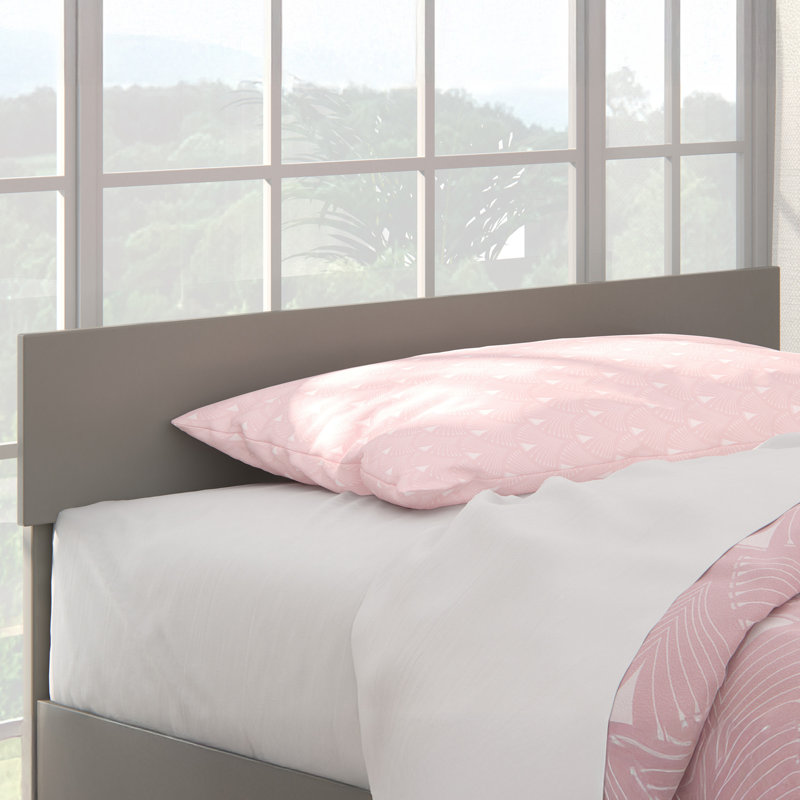 Tête de lit en bois massif Farrah, Double, Gris