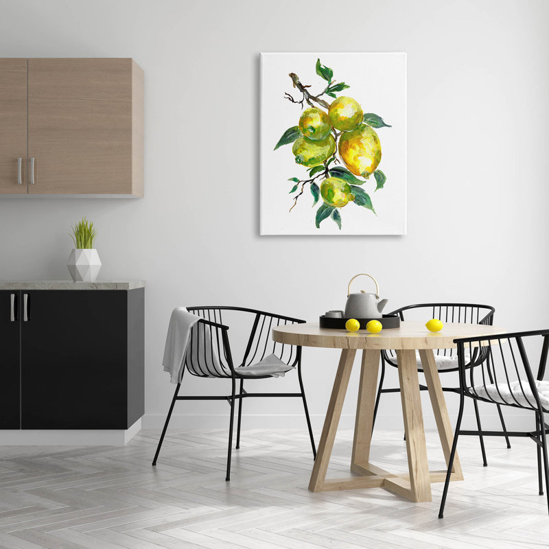 Art mural sur toile de citron et d'agrumes par Sebastian Grafmann, H 40 po x l 30 po x P 1,5 po, Toile tendue