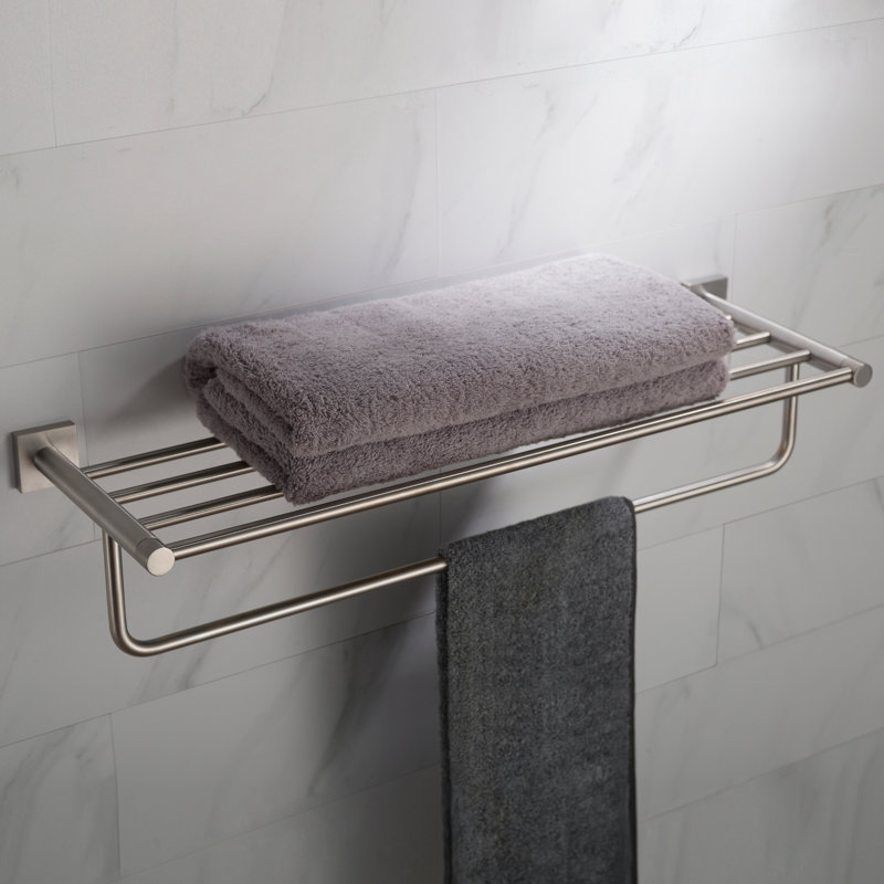 Ventus Wall Mounted Towel Rack, Brushed Nickel
