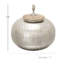 Pots décoratifs en métal martelé avec couvercle en bois Lee