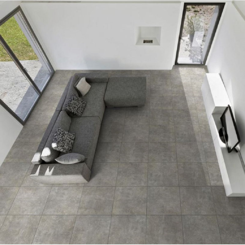 Carreau de mur et de plancher en porcelaine 24 po x 24 po Bond Tile Fontana (15,49 pieds carrés / boîte), Grège