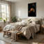 Homme abstrait tenant un chevalier doré-1207442810
