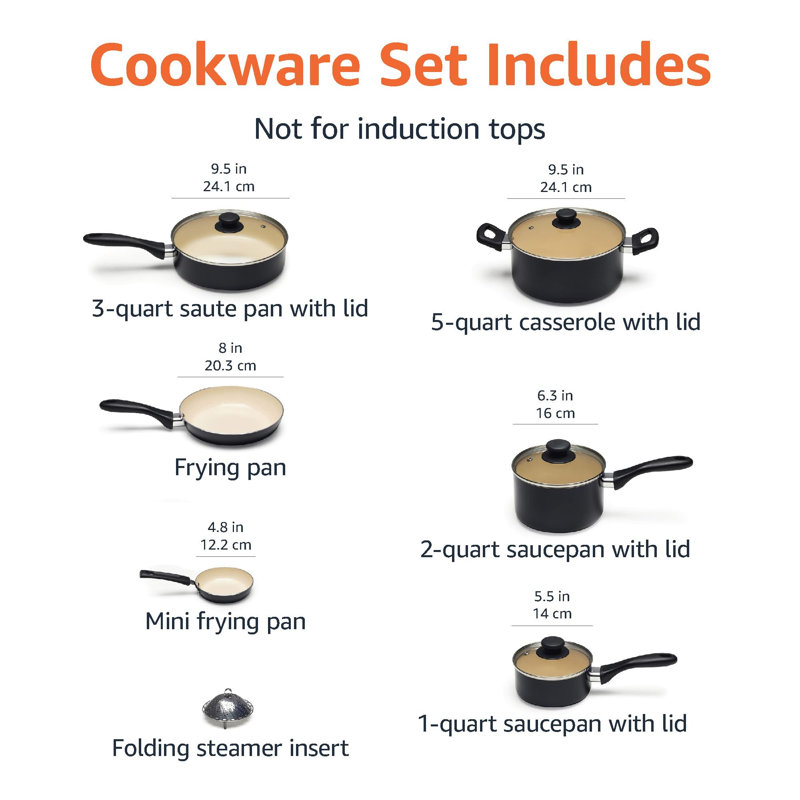 Perrysville 11 - Piece Granite Cookware Set