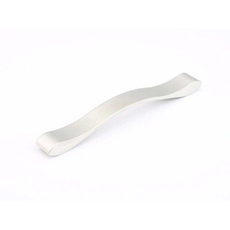 Poignée d'armoire Schaub Wave, Nickel satiné, 7-1/2"