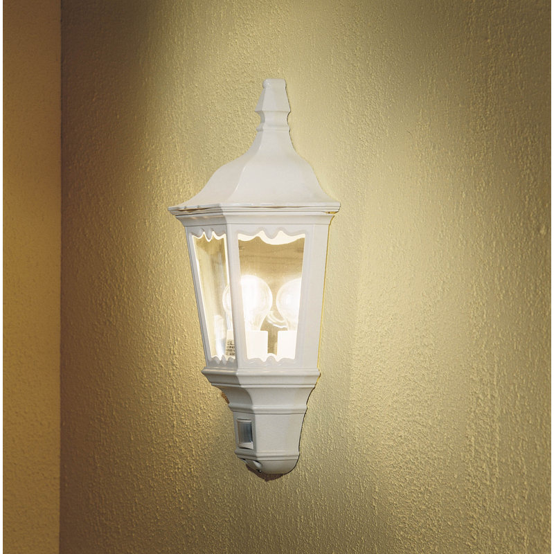 Firenze 49.5cm H Outdoor Wall Lantern, Motion Sensor, White
