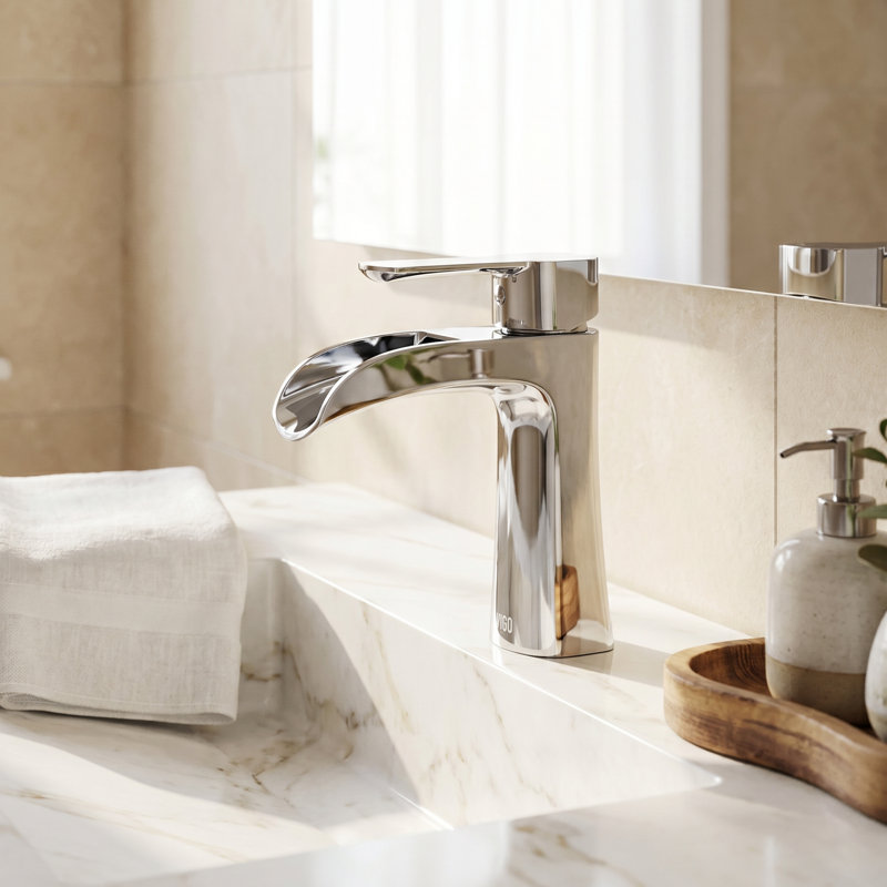 Robinet de salle de bain monotrou Paloma, Chrome