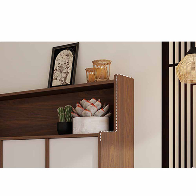 Armoire à chaussures rétro de style français, Bois brun foncé