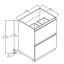 Meuble-lavabo de salle de bain 24 po sans lavabo supérieur-125033981
