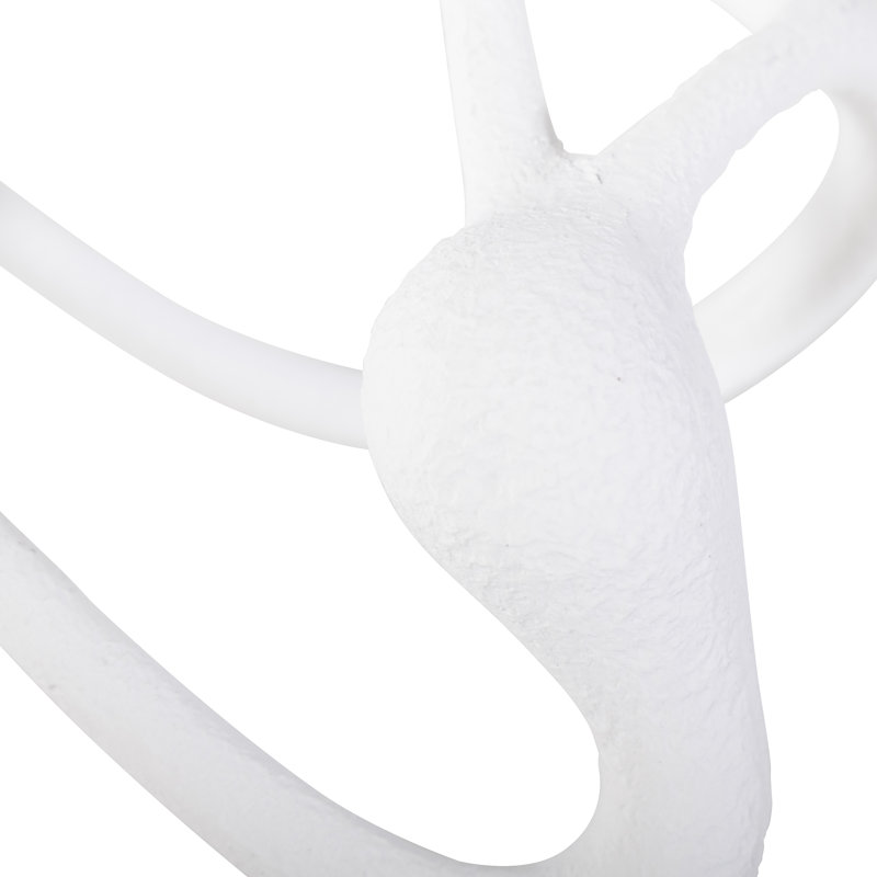 Sculpture Heekin, H 6,25 po x l 8,5 po x P 4,62 po, Blanc
