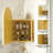 18X24 Inch Metal Corner Medicine Cabinet With Arched Mirror, Adjustable Glass Shelves, Space-Saving Bathroom Storage Organizer For Small Spaces, Matte Gold-495695547