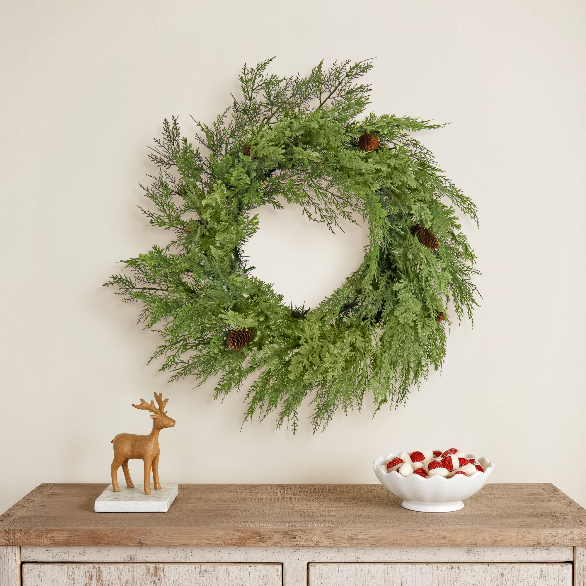 Lighted Wreath, 26"