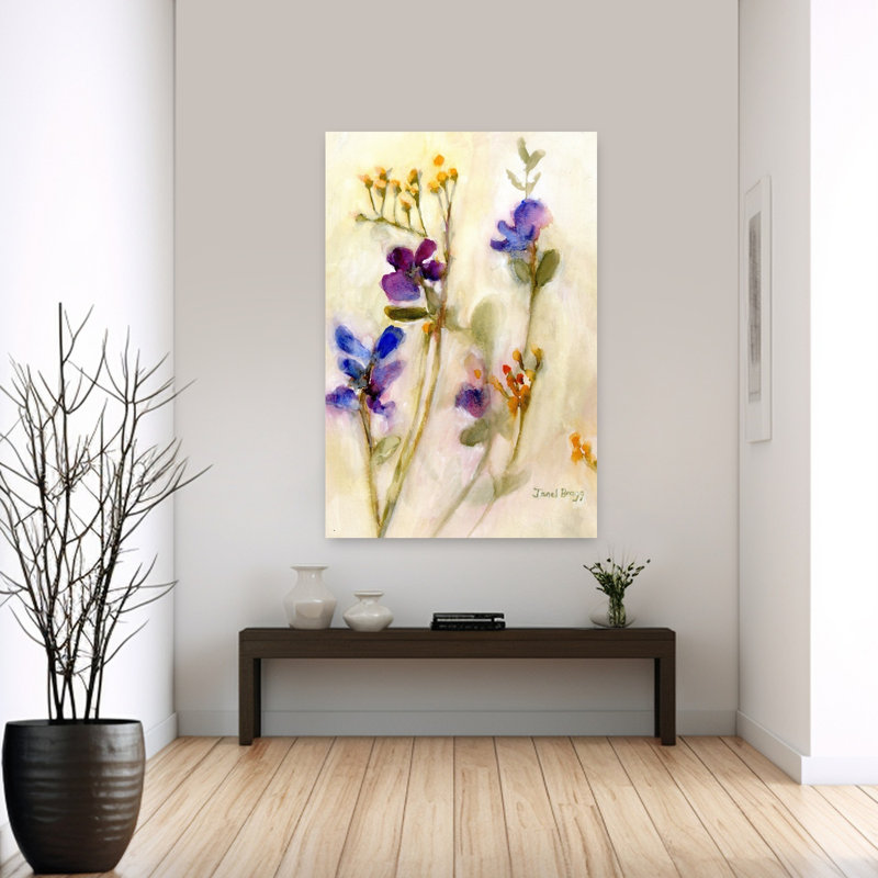 Art contemporain contemporain abstrait fleur nature, H 60 po x l 40 po