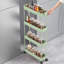 Chariot de rangement mince à 4 niveaux, utilitaire roulant d'organisation de salle de bain, étagère mobile coulissante pour le bureau, la cuisine, la salle de lavage et les espaces étroits-1298000388