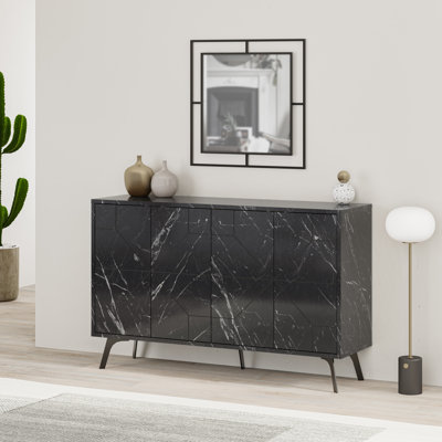 Dune Console Sideboard Geometric Design Wide 123cm