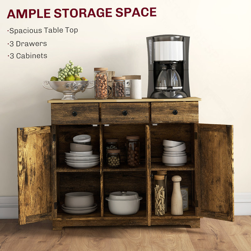 Accent Cabinet With Drawer, Rustic Brown