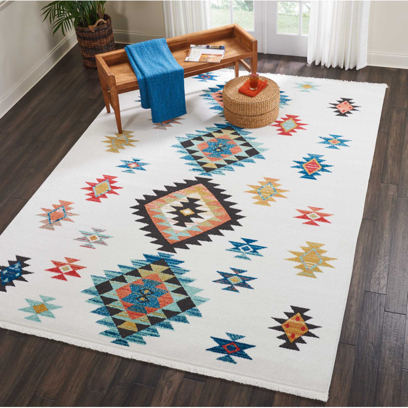 Southwestern Indoor Rug, Rectangle 9'3" x 13'