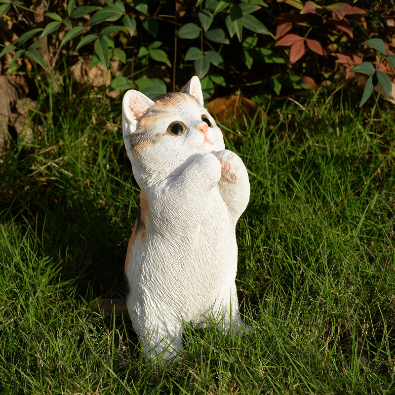 Animals Weather Resistant Polyresin Garden Statue, White