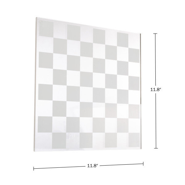 Trademark Games Modern Acrylic Chess Set - Acrylic Chess Board with 32 Colorful Game Pieces - Unique