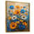 Toile avec cadre flottant or