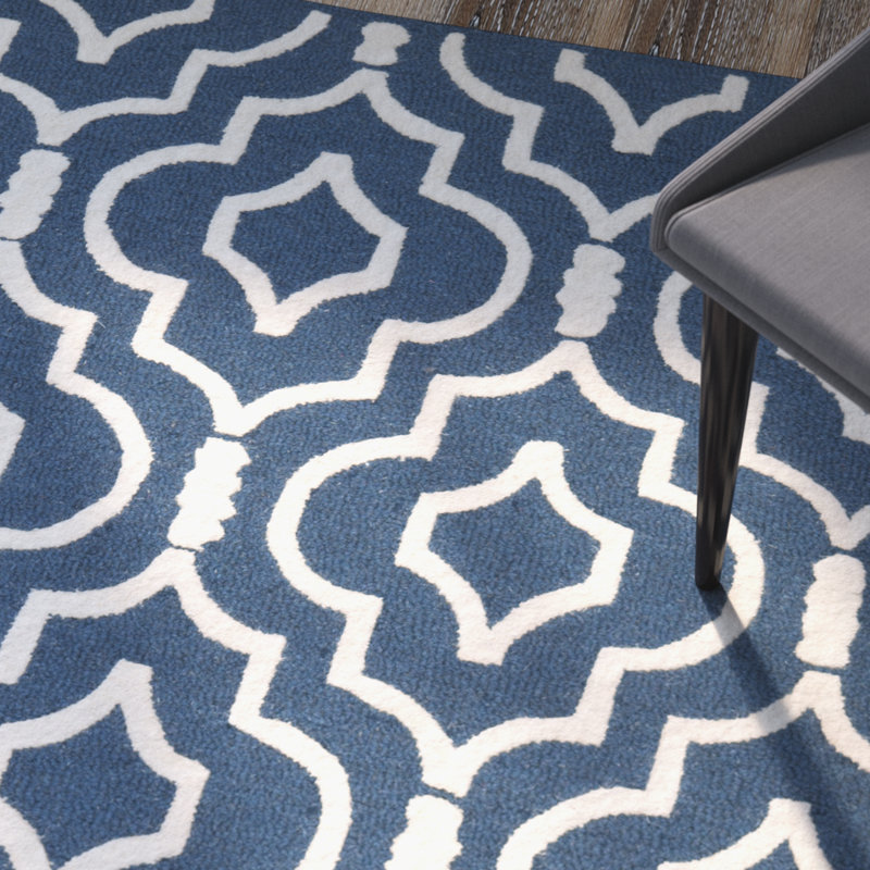 Tapis géométrique en laine touffeté à la main Brunswick, Rectangle 3 pi x 5 pi
