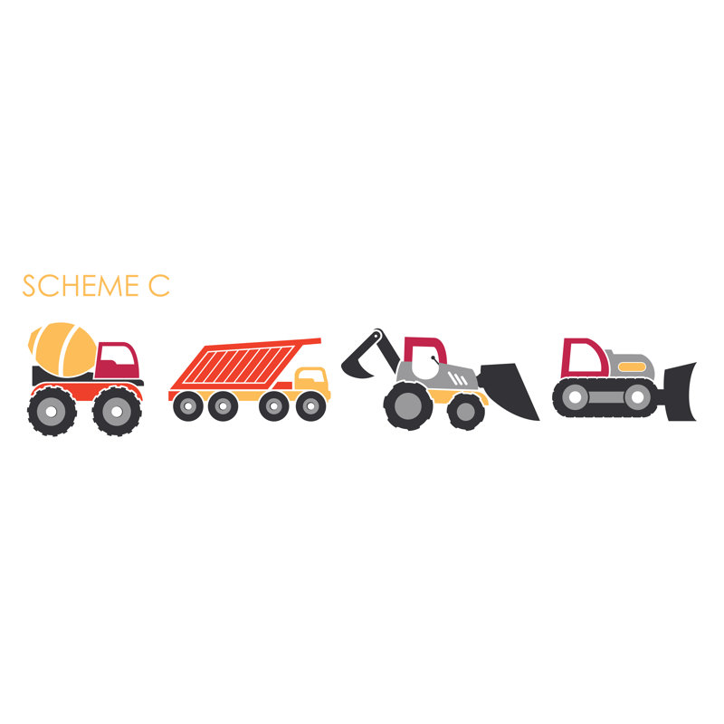 Non-Wall Damaging Wall Decal, Scheme C