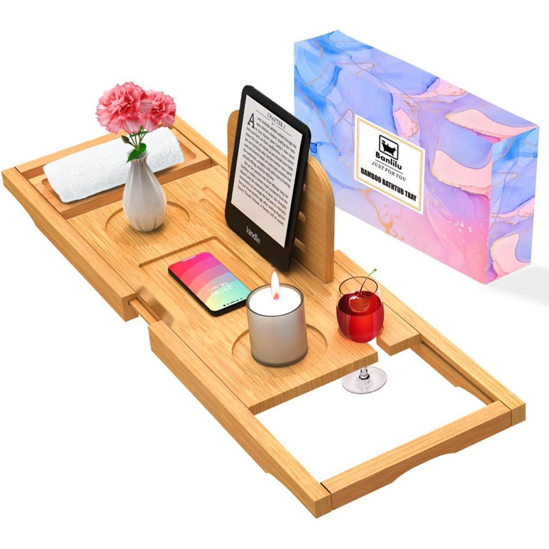 Plateau de baignoire en bambou Premium