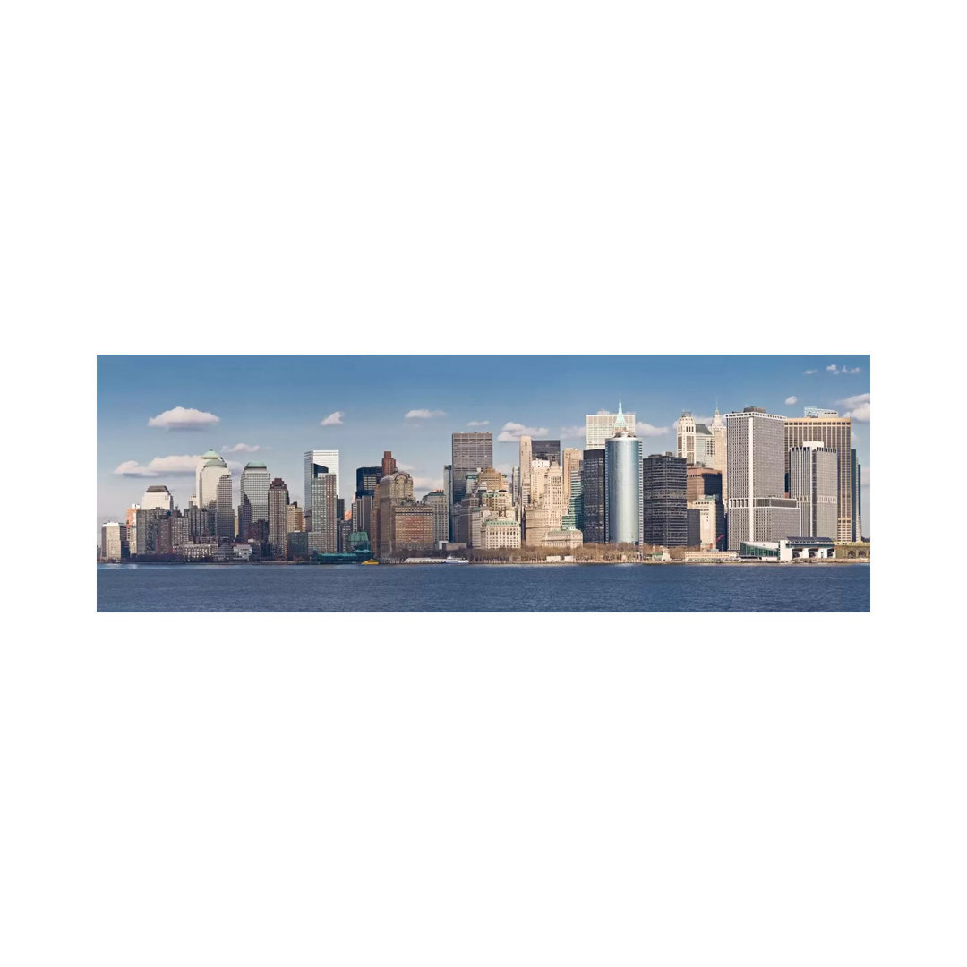 New York Panoramic Skyline Cityscape by Unknown Artist - Wrapped Canvas Panoramic Print