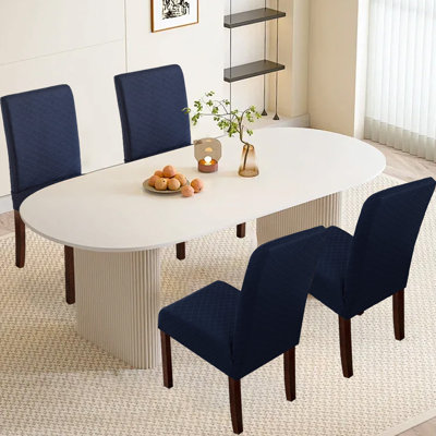 4 PCS Waterproof Chair Covers, Dining Room Dining Chair Covers, Kitchen Parsons Chair Covers