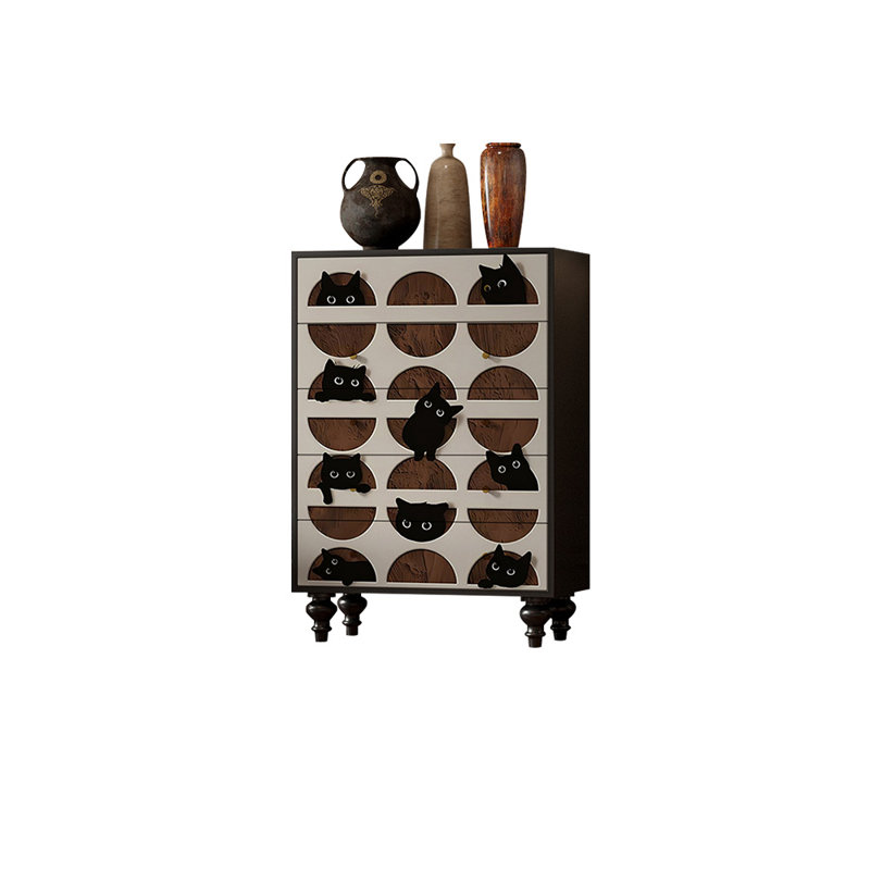 Commode d'appoint style japonais en bois massif