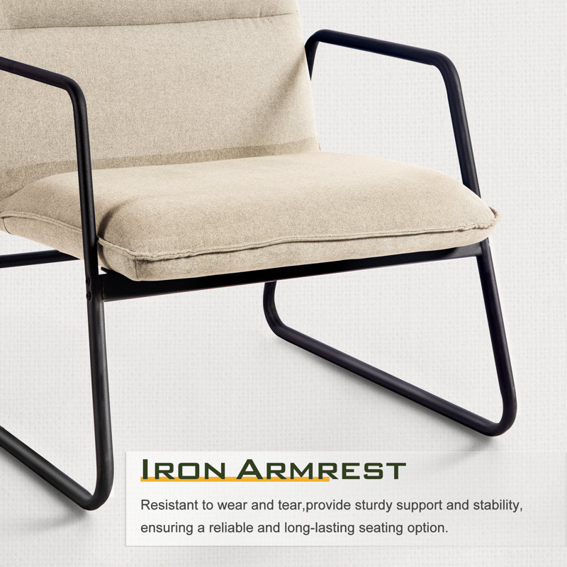 Fauteuil 29 po Parthiv, Mélange de polyester ivoire