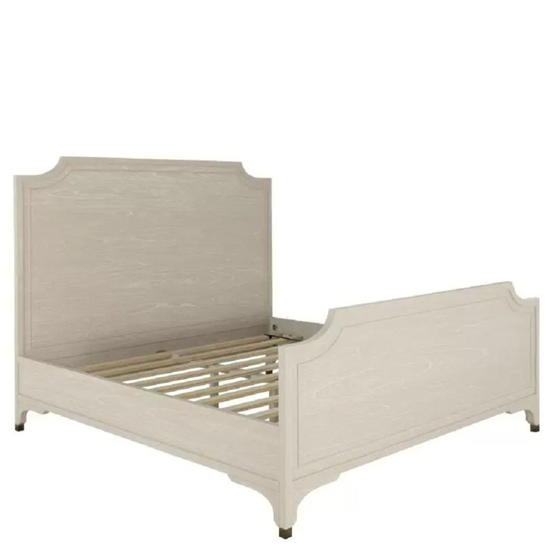 Alexandra Bed, Cerused White/Stained Gold, King