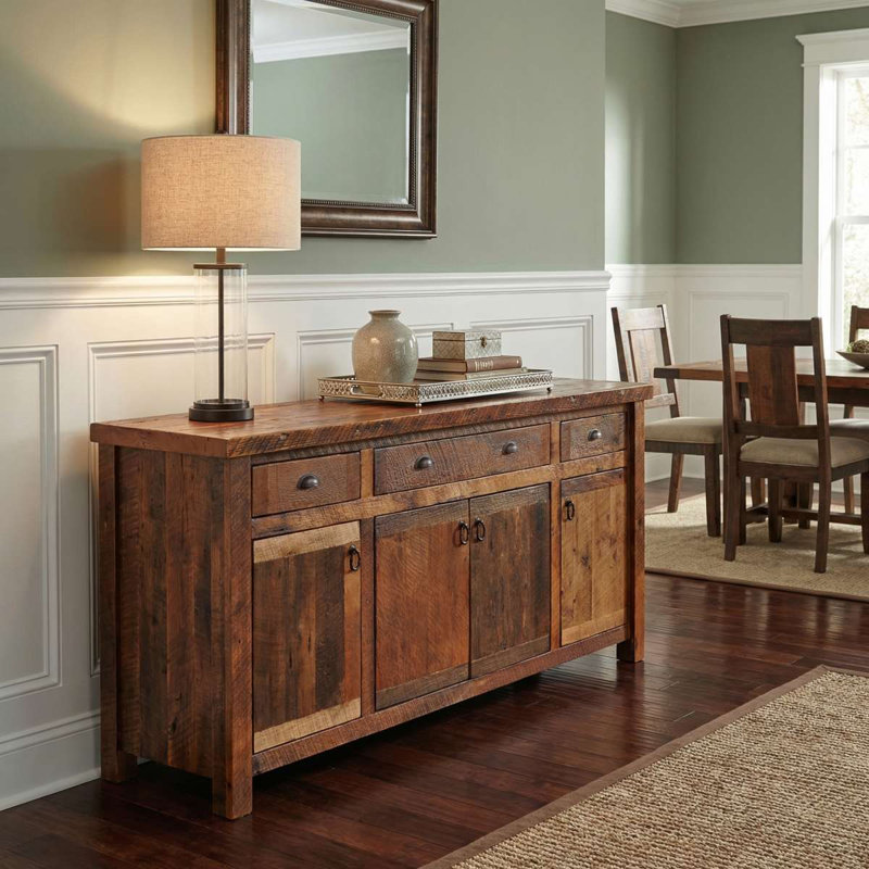 Fireside Lodge Barnwood 75-inch Buffet - Artisan Top, Atisan