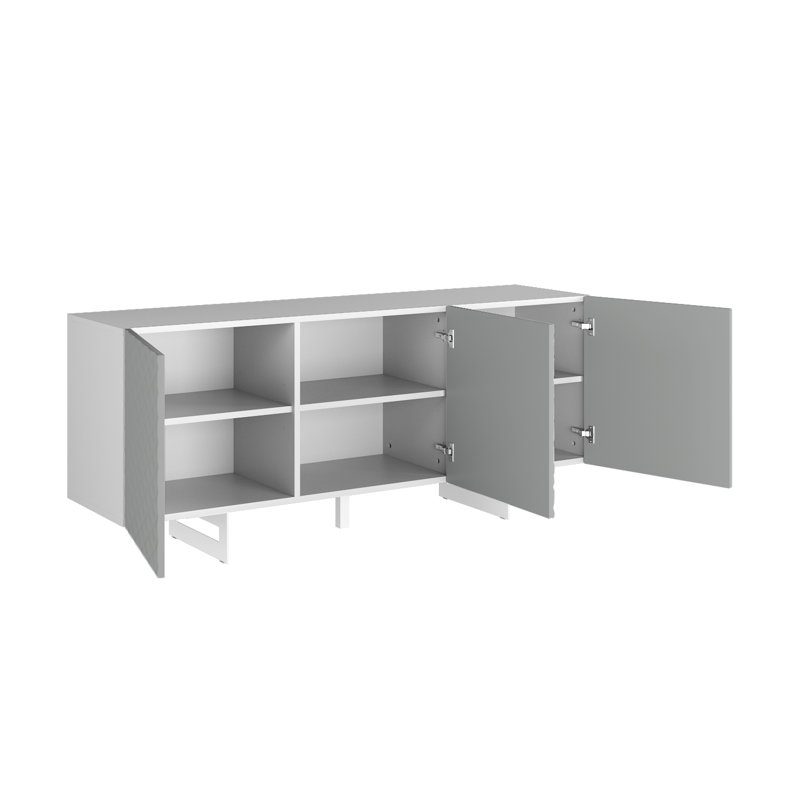 Feehley 165cm Sideboard, White/Grey
