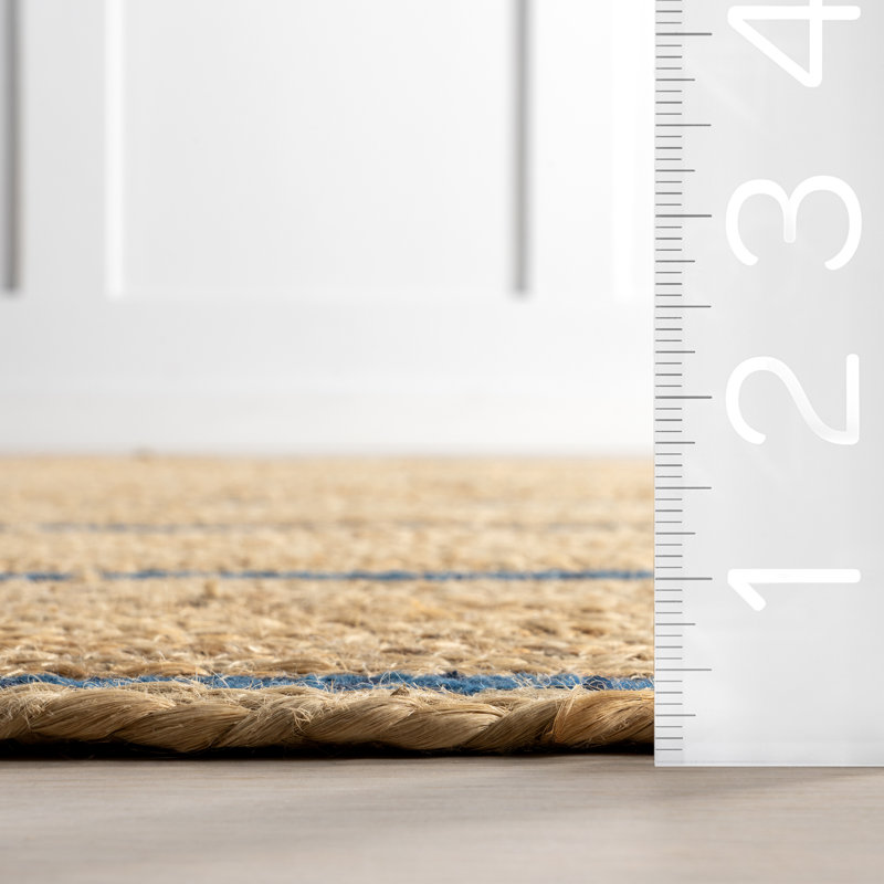 Ripplewood Jute Area Rug, Oval 5' x 8'