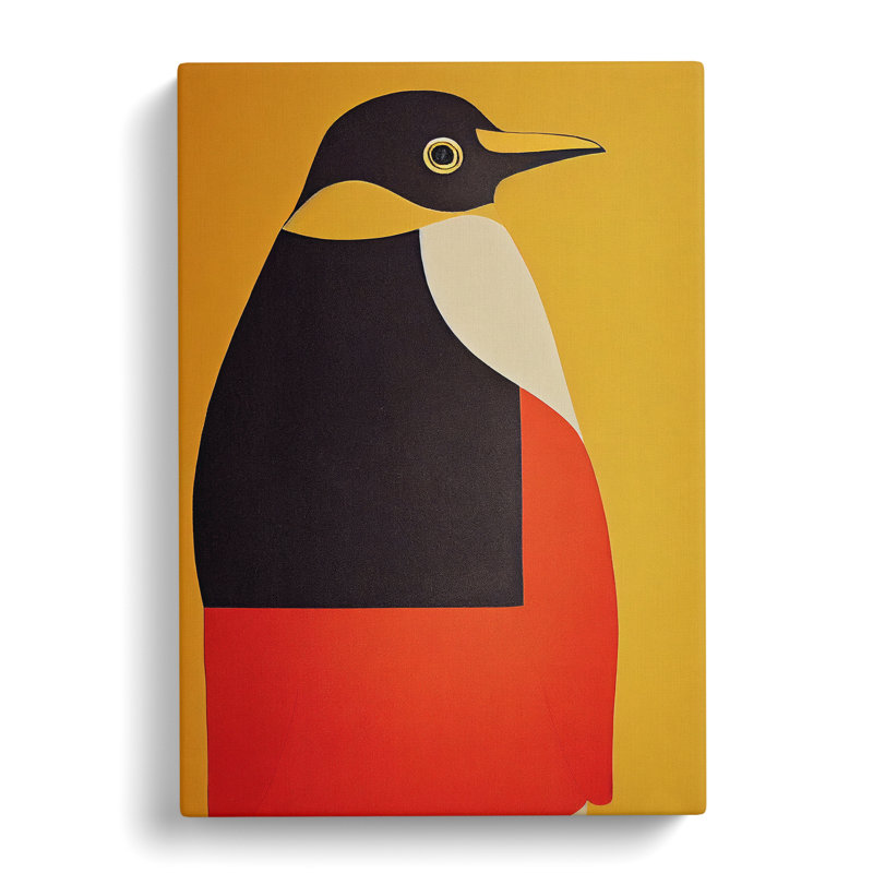 Modern Abstract Penguin No.2 - Wrapped Canvas, 50cm H x 35cm W x 3cm D