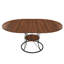 Table de salle à manger ronde extensible en bois, de style moderne du milieu du siècle, avec rangement-1967356304
