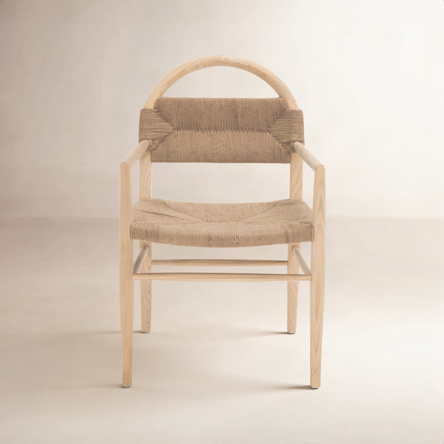 Kashmir Dining Armchair, Beige, Natural