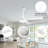 52 In. 4 Blade Indoor Led Ceiling Fan With Glass Shade-1461296052-1461296053-1461296054