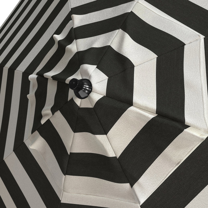 Parasol de Sunbrella 86,3 po Suniti, Cabana classique à rayures noires Sunbrella®