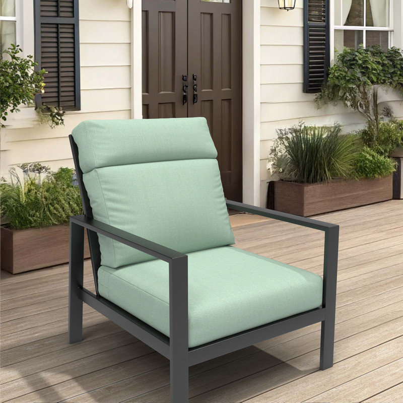 Sunbrella 6 Outdoor High Back Chair Cushion, Adirondack Chair Cushion Set, Canvas Spa