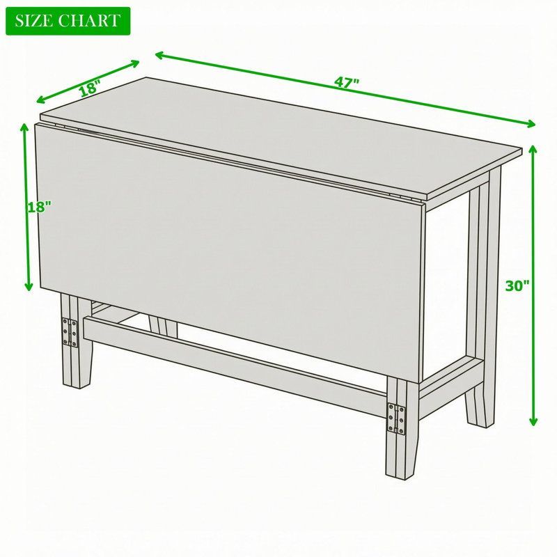 Table de salle à manger extensible de style campagnard avec abattants, table de cuisine rectangulaire et piètement en forme de H