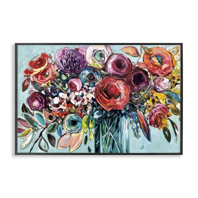 «Here Comes The Sun Blossoms», estampe numérique, design par Vanessa Drew, H 16 po x l 24 po, Giclée encadrée noir minuit