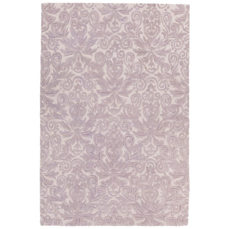 Tapis mauve touffeté à la main Fulkerson, 5 pi x 7 pi 6 po